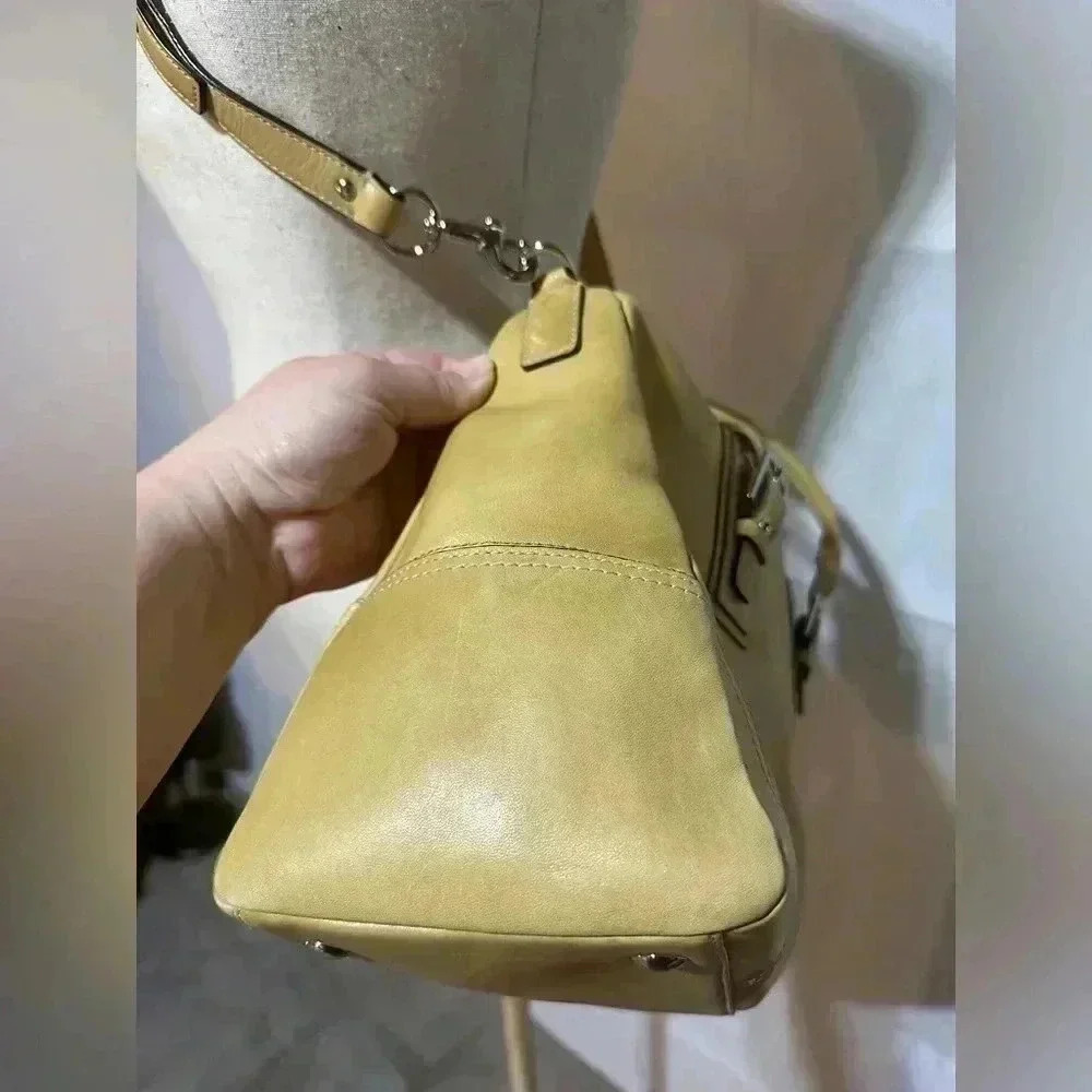 Coach Hamilton Tan Camel Leather Tote Bag w/ Strap & Fob D1093-F13811 *CLEAN* - Picture 9 of 11